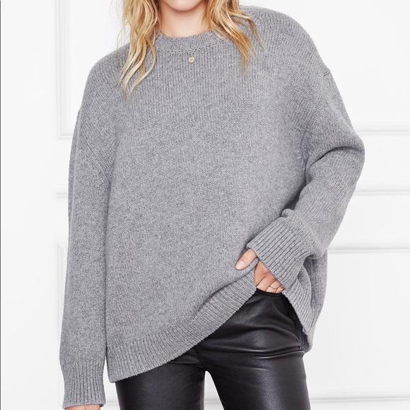 anine bing grey sweater